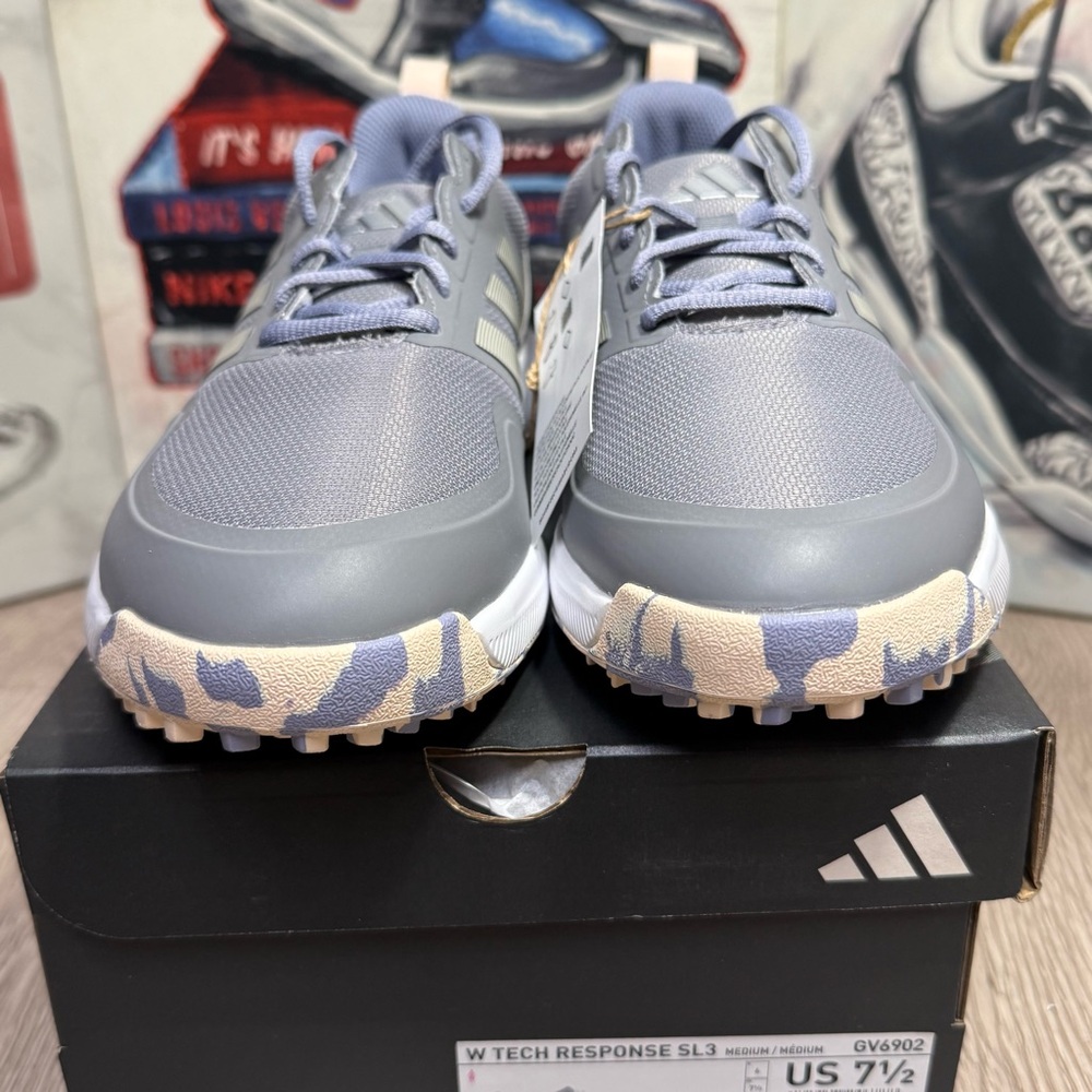 Adidas Tech Response SL 3.0 Women’s Golf Shoes Grey Silver Violet New Size 7-9.5 - Picture 5 of 11